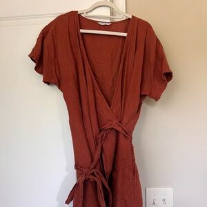 Linenfox mimosa wrap dress